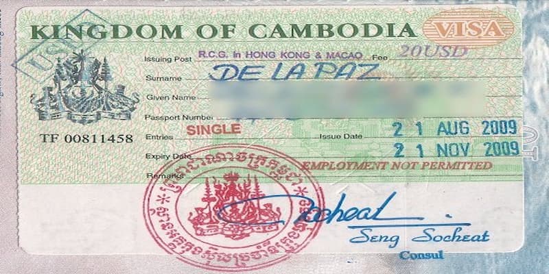 Thông tin cơ bản về xin visa E Campuchia
